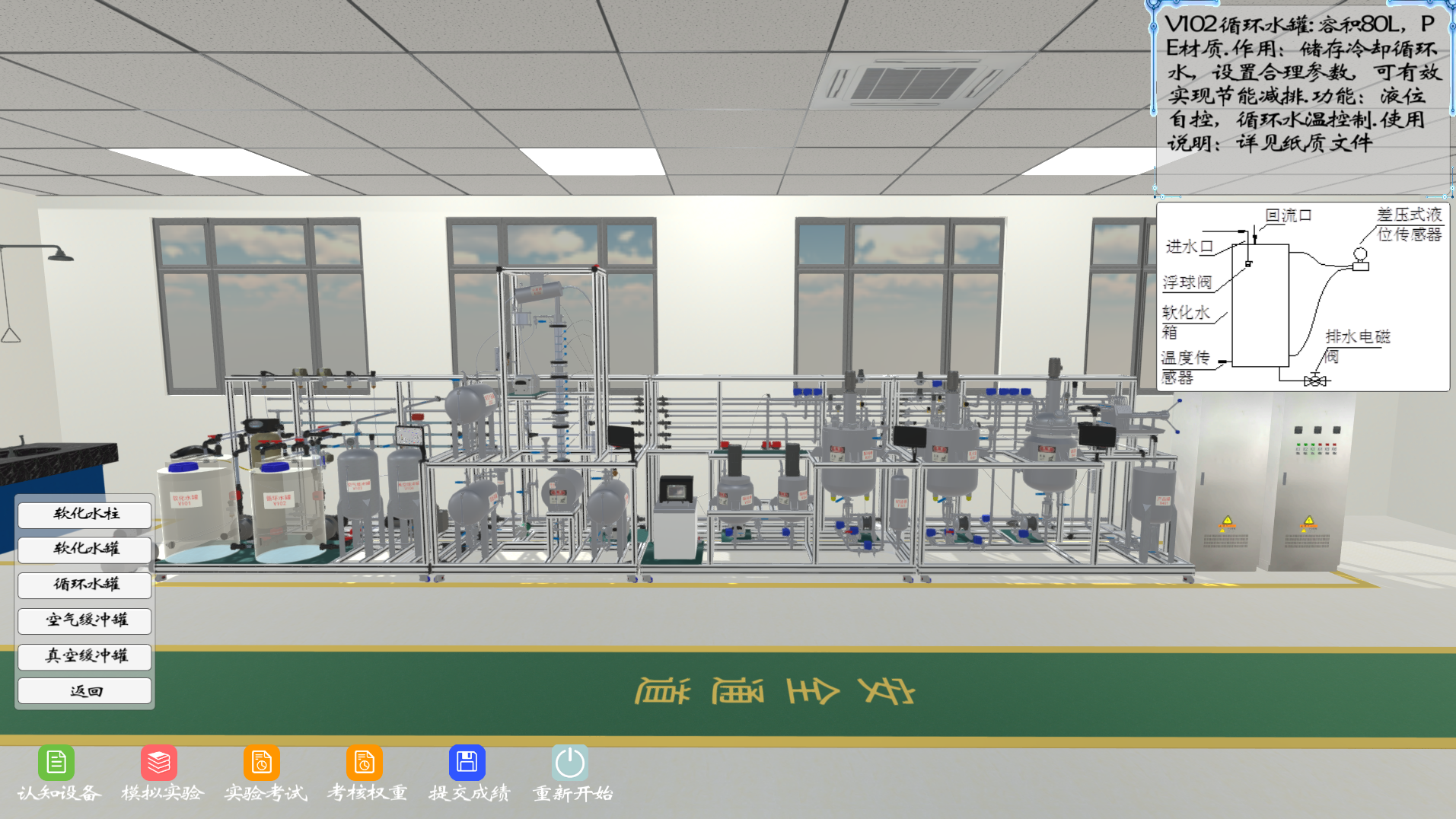 多功能環(huán)保型精細化工生產線三維仿真軟件