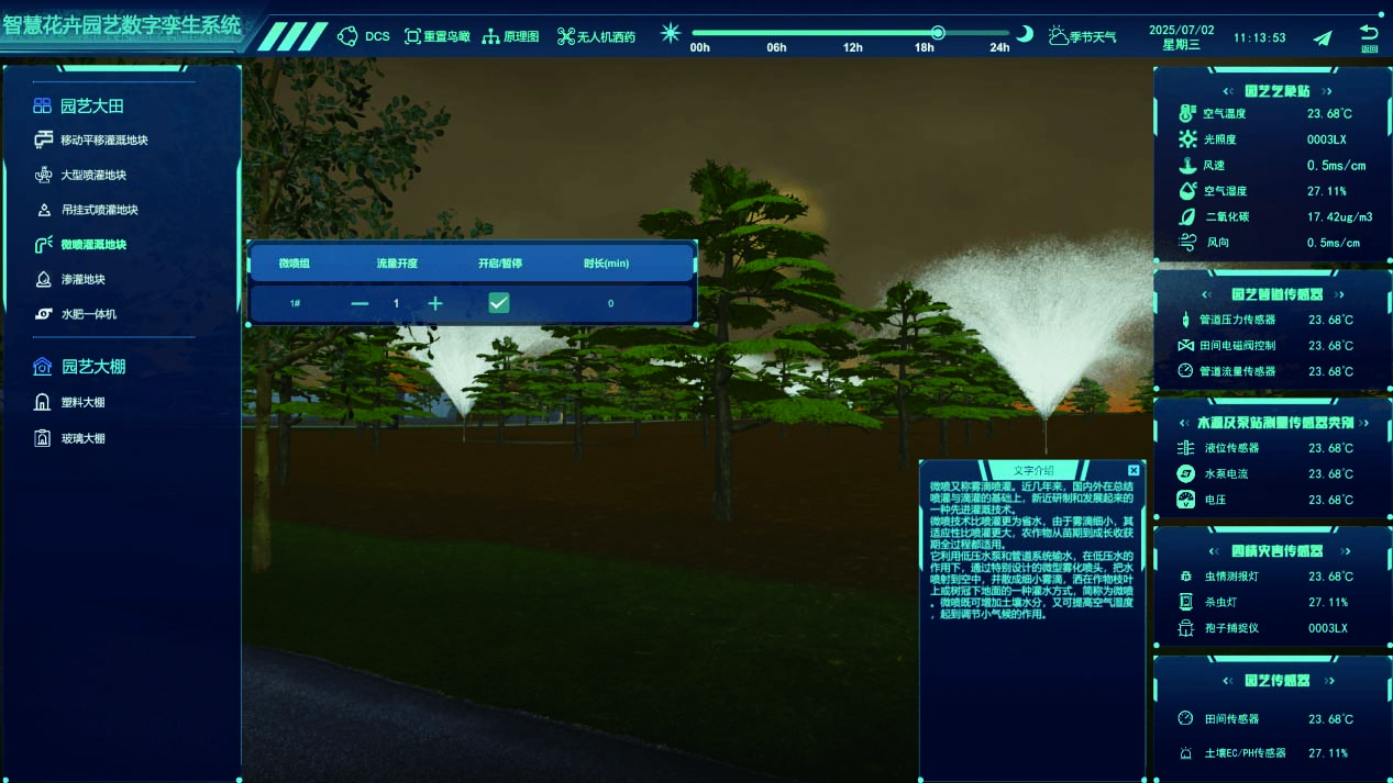 智慧花卉園藝數字孿生系統